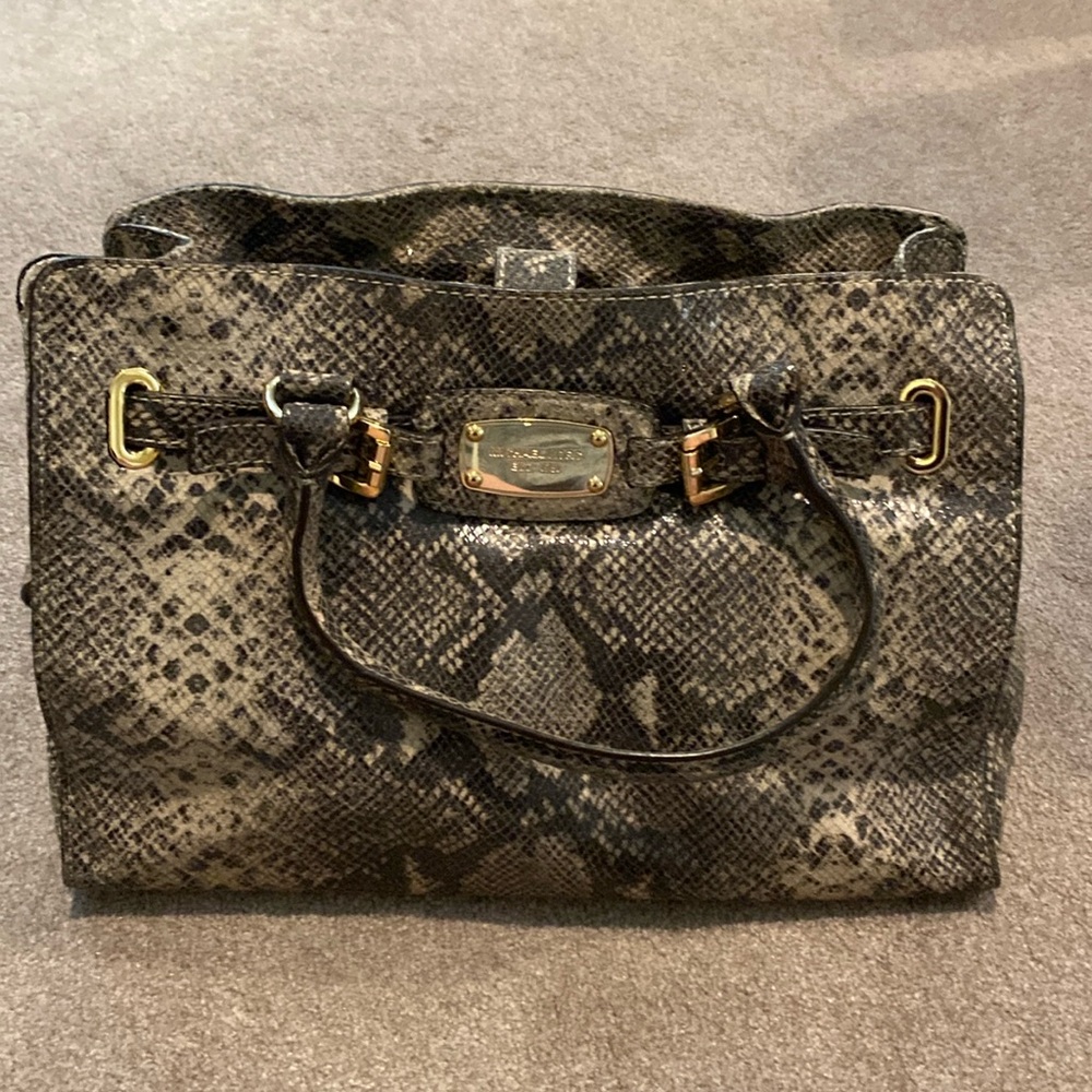 Michael Kors snake print leather bag